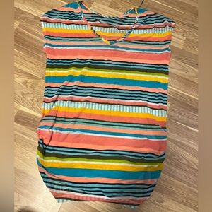 Anne Cole Multicolor Striped Swim Coverup